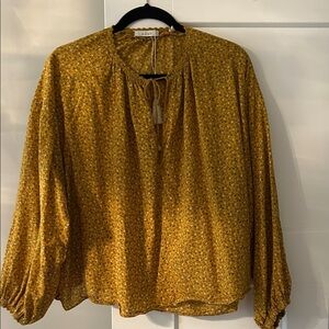 Doen Yellow Floral Blouse